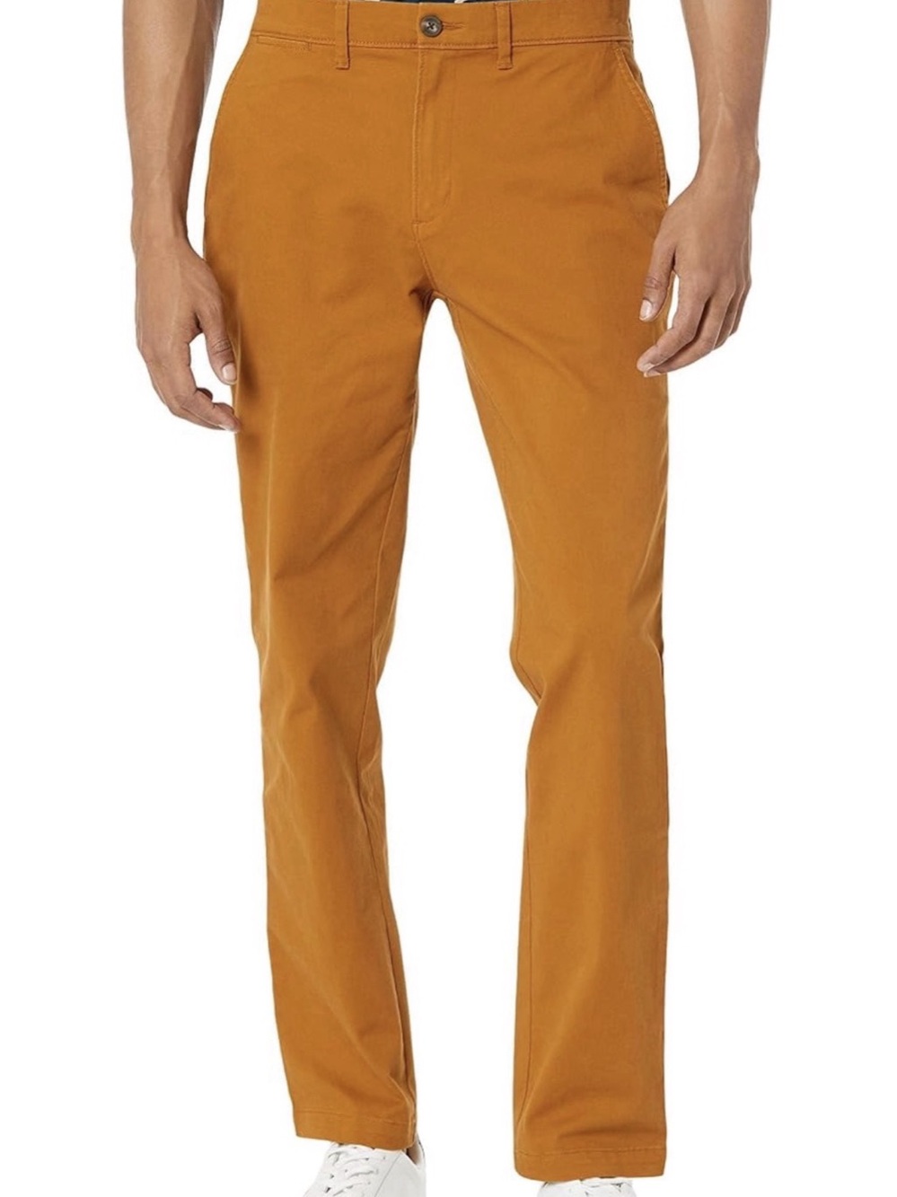 Amazon Essentials Mens Tobacco Chino Work Pants 42 x 30 slim fit